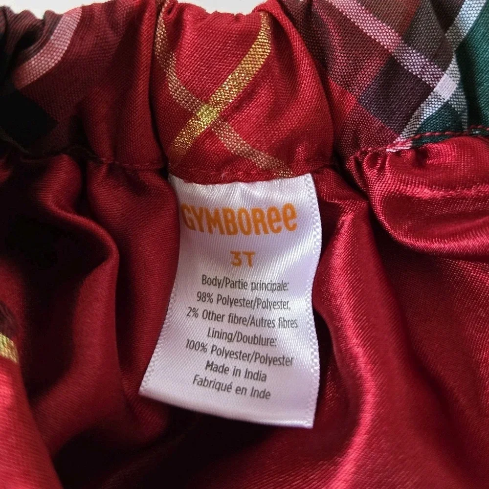 Gymboree Plaid Ruffle Skirt‎ Holiday Traditions Girl's Size 3 Adjustable Waist